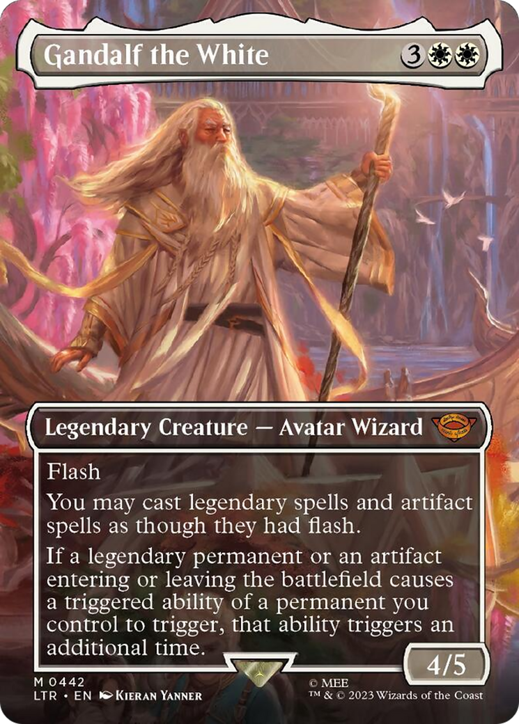 Gandalf the White (Borderless Alternate Art) [The Lord of the Rings: Tales of Middle-Earth] | PLUS EV GAMES 