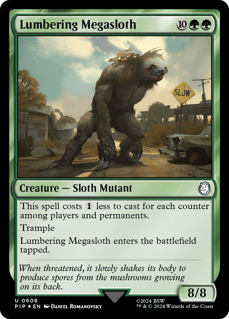 Lumbering Megasloth (Surge Foil) [Fallout] | PLUS EV GAMES 