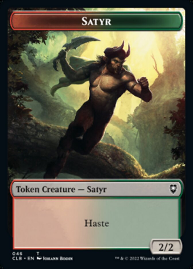 Satyr // Beast Double-Sided Token [Commander Legends: Battle for Baldur's Gate Tokens] | PLUS EV GAMES 