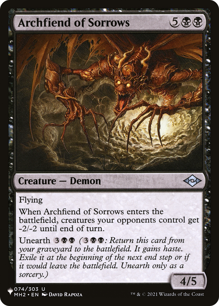 Archfiend of Sorrows [The List Reprints] | PLUS EV GAMES 