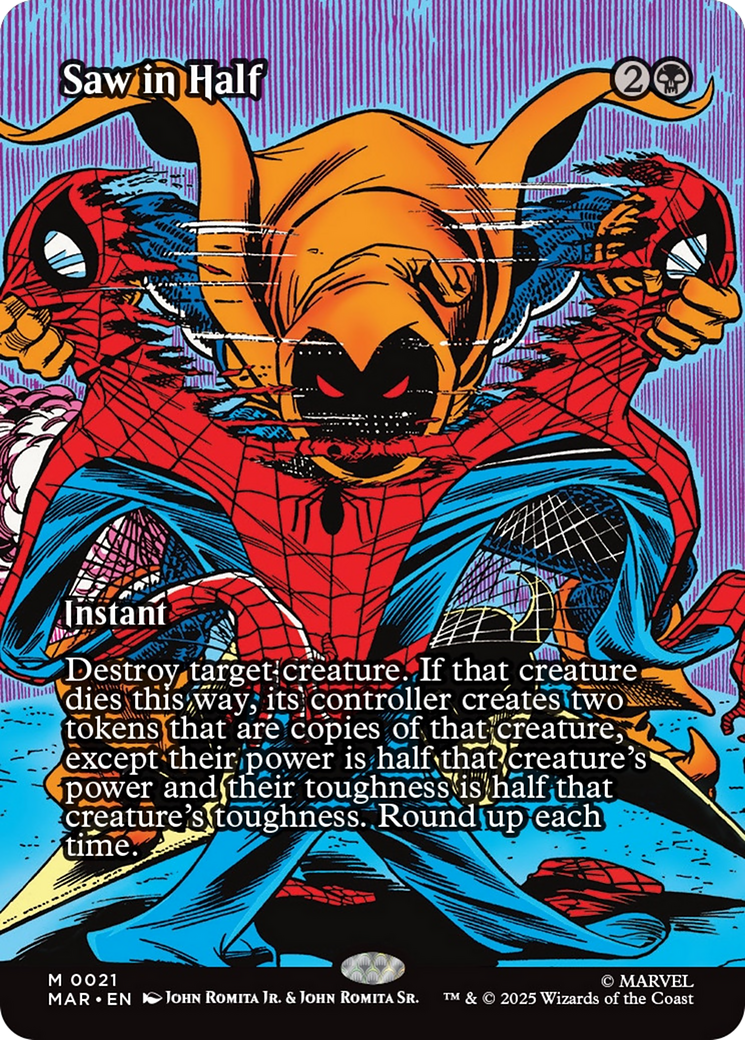 Saw in Half (Borderless) [Marvel's Spider-Man: Eternal-Legal] | PLUS EV GAMES 
