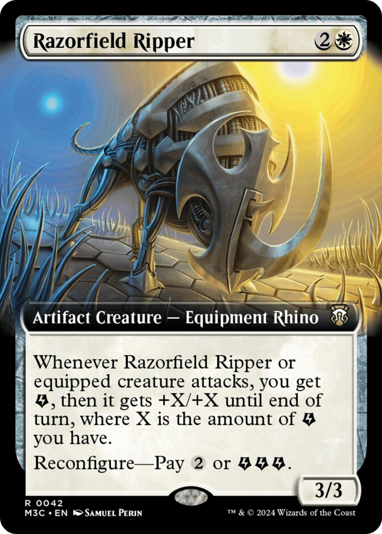 Razorfield Ripper (Extended Art) (Ripple Foil) [Modern Horizons 3 Commander] | PLUS EV GAMES 