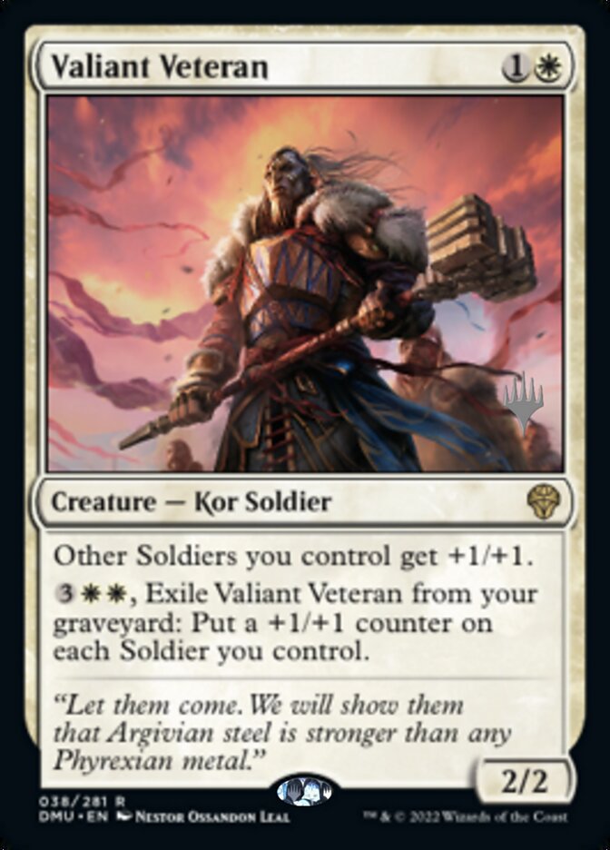 Valiant Veteran (Promo Pack) [Dominaria United Promos] | PLUS EV GAMES 