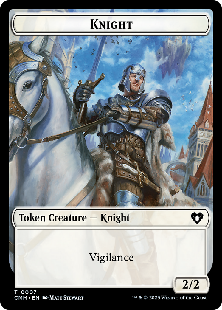 Eldrazi // Knight Double-Sided Token [Commander Masters Tokens] | PLUS EV GAMES 