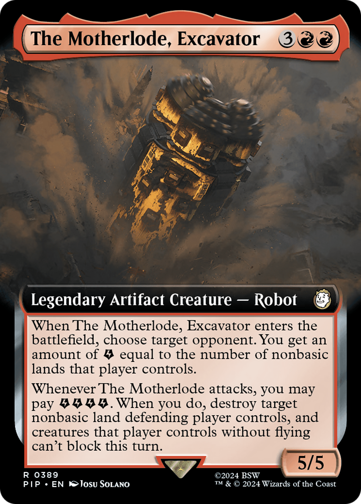 The Motherlode, Excavator (Extended Art) [Fallout] | PLUS EV GAMES 