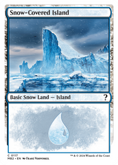 Snow-Covered Island (White Border) [Mystery Booster 2] | PLUS EV GAMES 