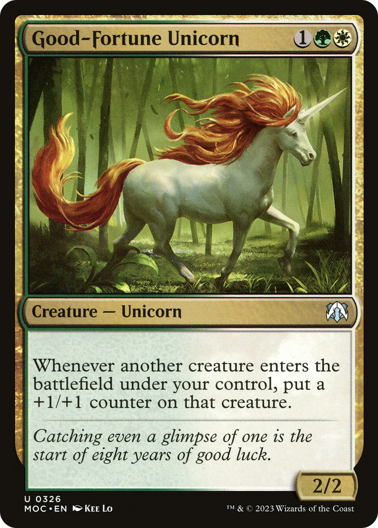 Good-Fortune Unicorn [March of the Machine Commander] | PLUS EV GAMES 