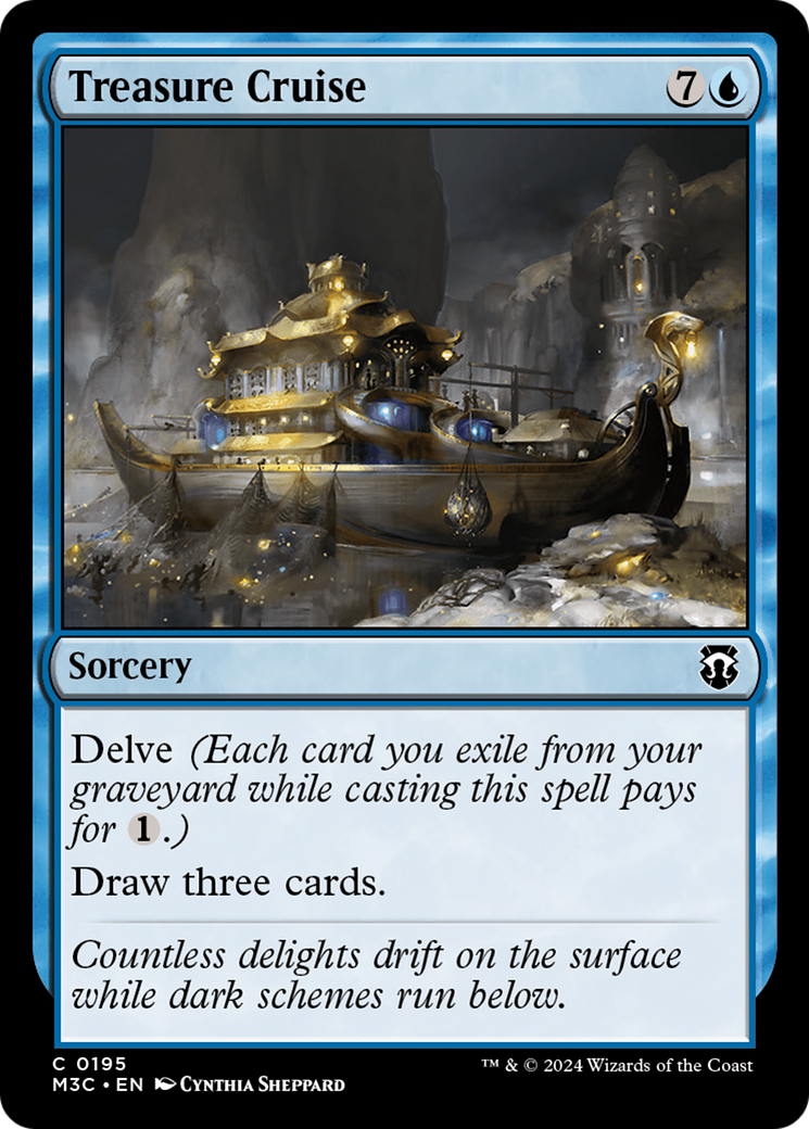 Treasure Cruise (Ripple Foil) [Modern Horizons 3 Commander] | PLUS EV GAMES 