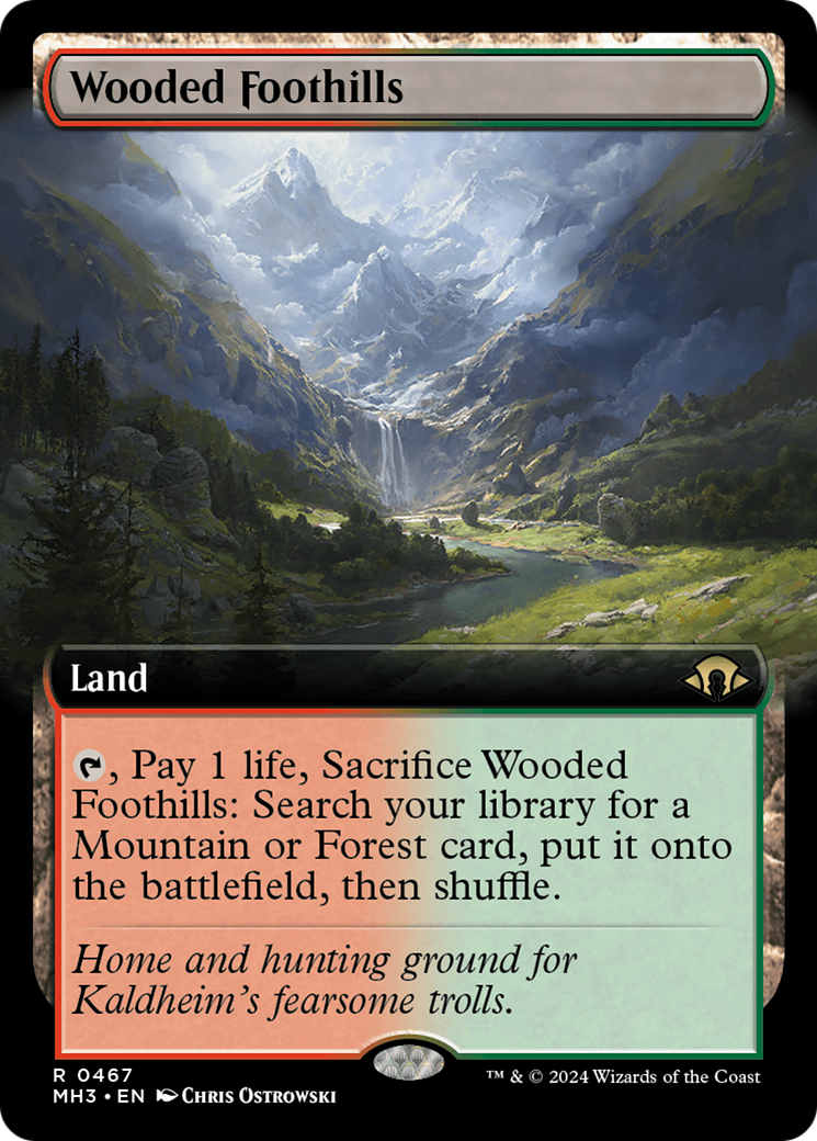 Wooded Foothills (Extended Art) [Modern Horizons 3] | PLUS EV GAMES 