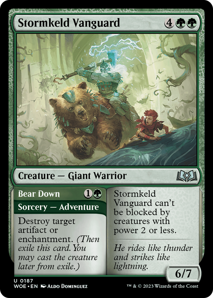 Stormkeld Vanguard // Bear Down [Wilds of Eldraine] | PLUS EV GAMES 