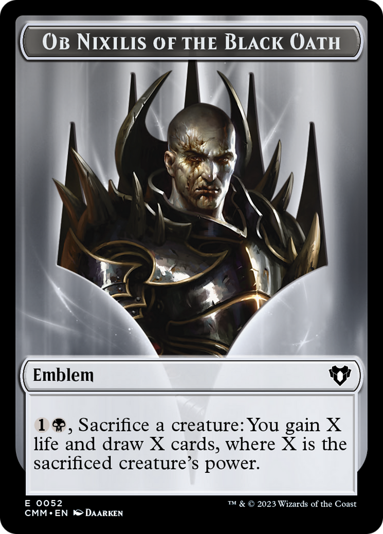 Ob Nixilis of the Black Oath Emblem [Commander Masters Tokens] | PLUS EV GAMES 