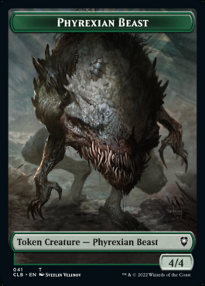 Phyrexian Beast // Wurm Double-Sided Token [Commander Legends: Battle for Baldur's Gate Tokens] | PLUS EV GAMES 