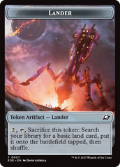 Human Soldier // Lander (0007) Doubled-Sided Token [Edge of Eternities Tokens] | PLUS EV GAMES 