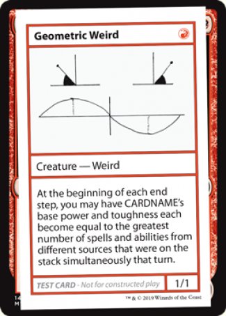 Geometric Weird (2021 Edition) [Mystery Booster Playtest Cards] | PLUS EV GAMES 