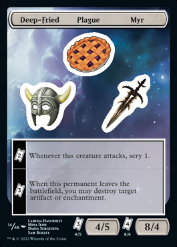 Deep-Fried Plague Myr [Unfinity Stickers] | PLUS EV GAMES 