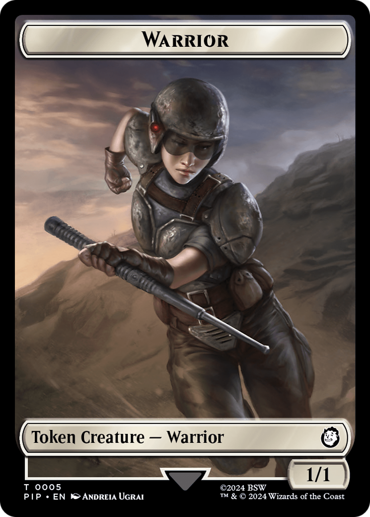 Warrior // Food (0012) Double-Sided Token [Fallout Tokens] | PLUS EV GAMES 