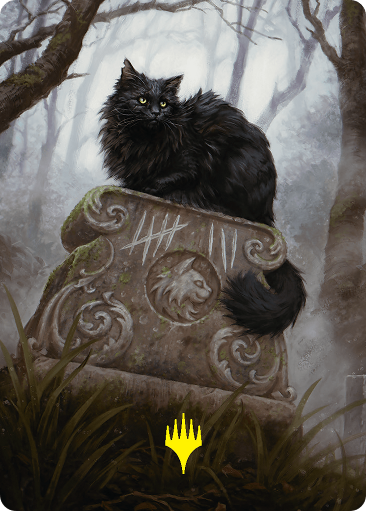 Nine-Lives Familiar 2 Art Card (36/54) (Gold-Stamped Planeswalker Symbol) [Foundations Art Series] | PLUS EV GAMES 