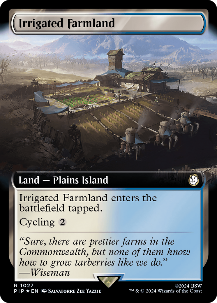 Irrigated Farmland (Extended Art) (Surge Foil) [Fallout] | PLUS EV GAMES 