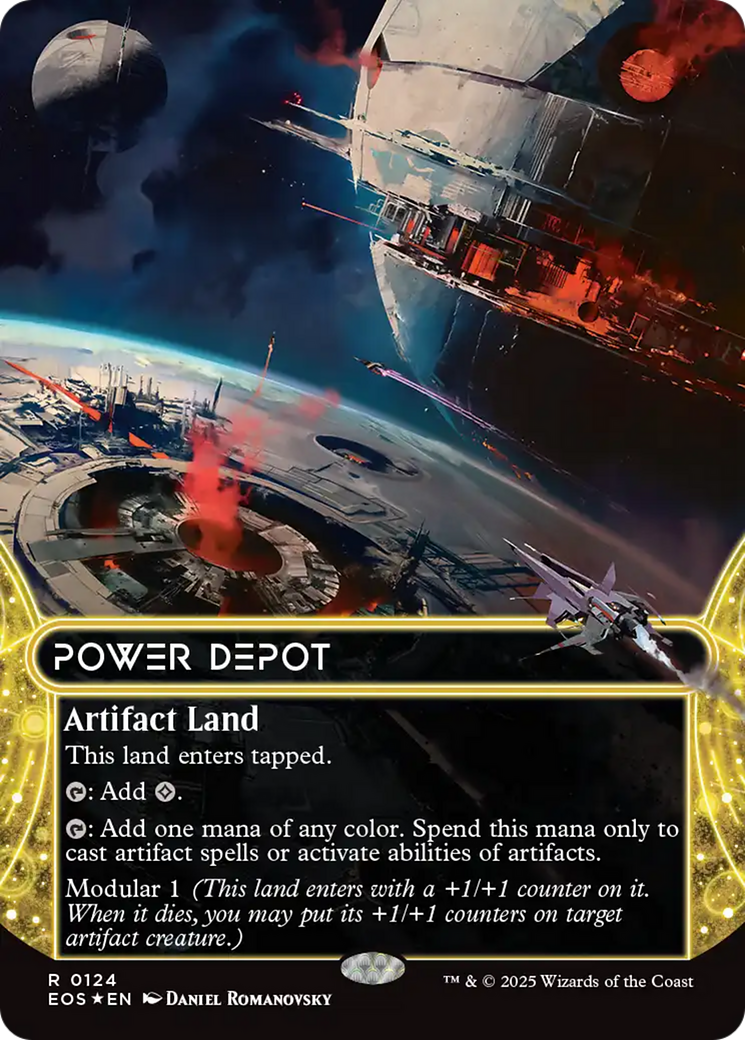 Power Depot (0124) (Borderless) (Galaxy Foil) [Edge of Eternities: Stellar Sights] | PLUS EV GAMES 