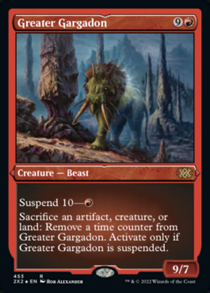 Greater Gargadon (Foil Etched) [Double Masters 2022] | PLUS EV GAMES 