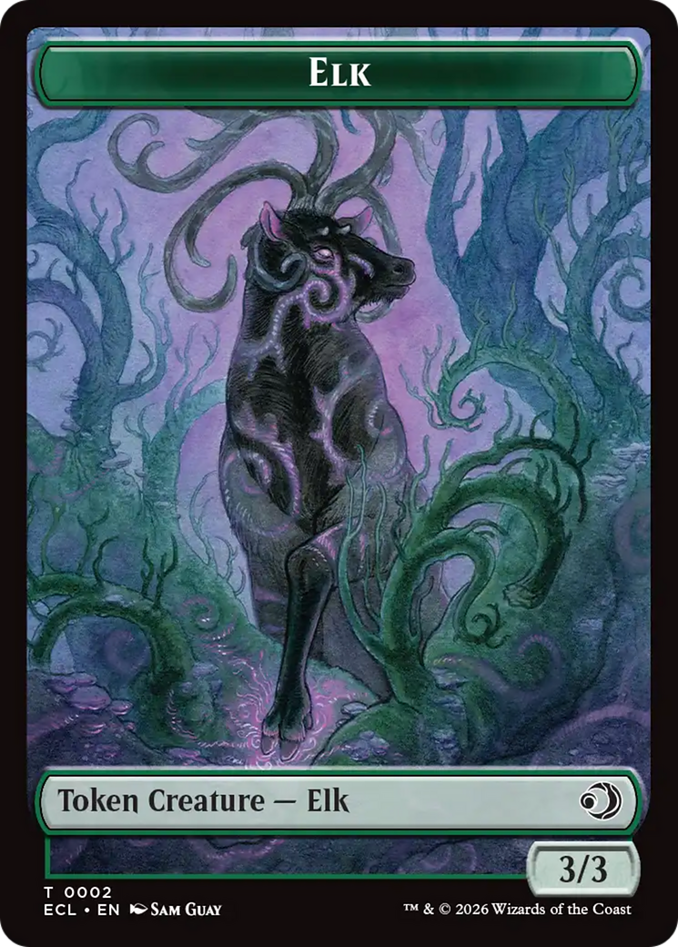 Elk // Emblem - Oko, Shadowmoor Scion Double-Sided Token [Lorwyn Eclipsed Tokens] | PLUS EV GAMES 