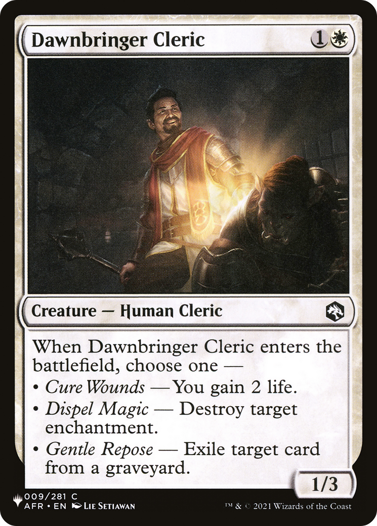 Dawnbringer Cleric [The List] | PLUS EV GAMES 