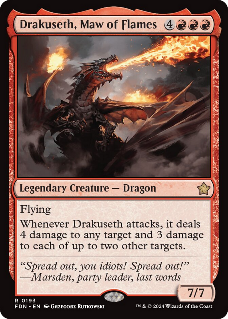 Drakuseth, Maw of Flames [Foundations] | PLUS EV GAMES 