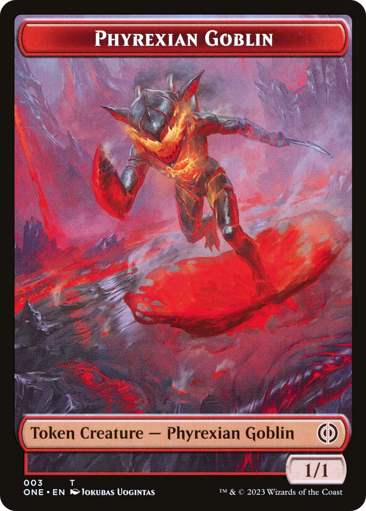 Phyrexian Goblin // Poison Counter Double-Sided Token [Phyrexia: All Will Be One Tokens] | PLUS EV GAMES 