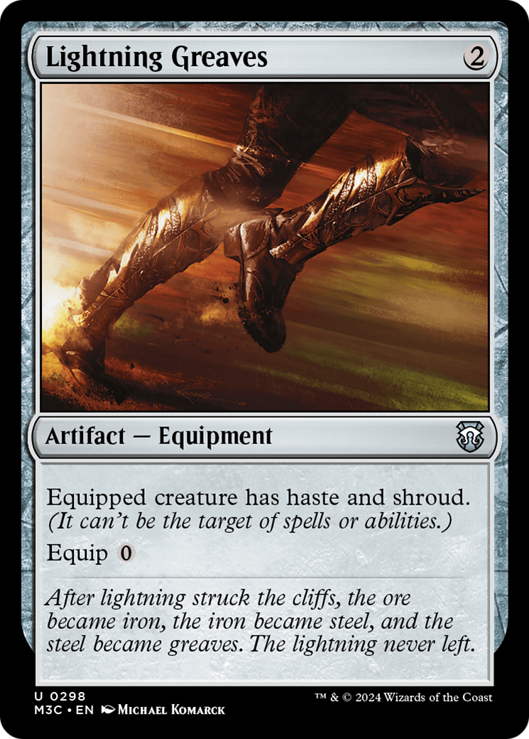 Lightning Greaves (Ripple Foil) [Modern Horizons 3 Commander] | PLUS EV GAMES 