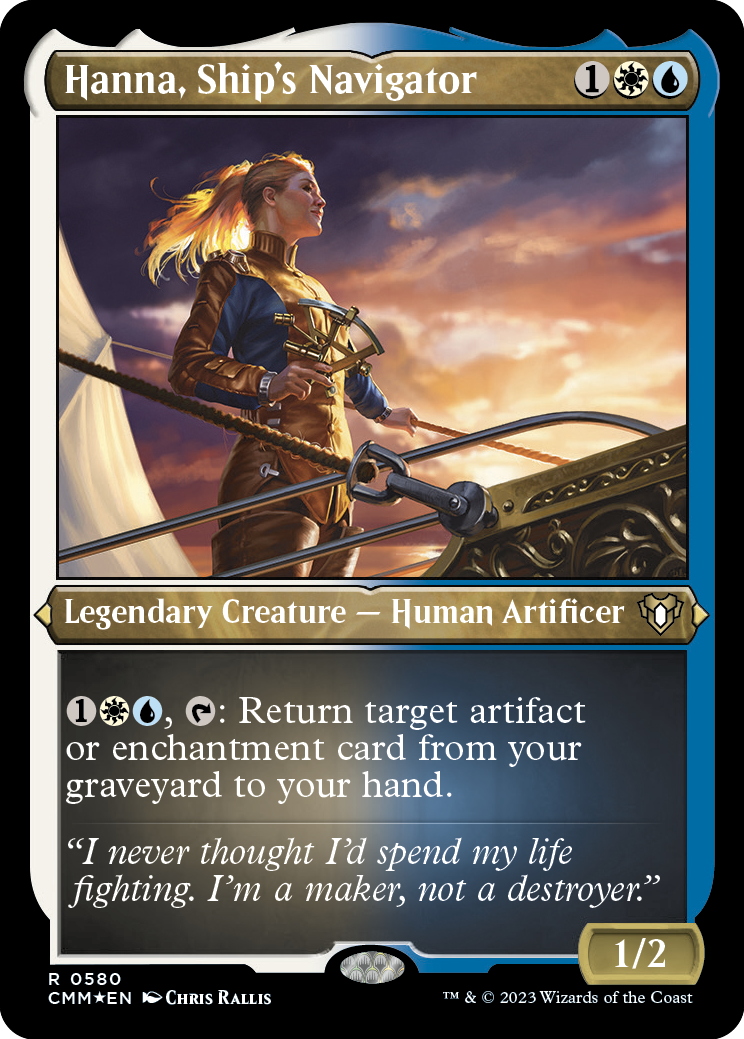 Hanna, Ship's Navigator (Foil Etched) [Commander Masters] | PLUS EV GAMES 