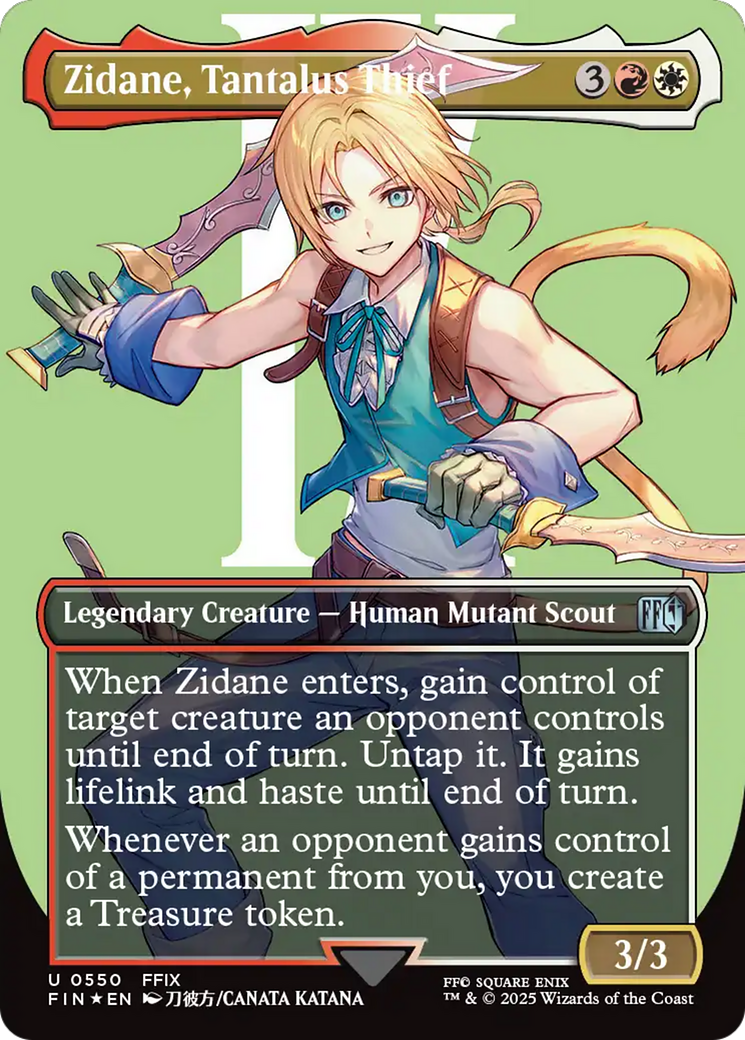Zidane, Tantalus Thief (Borderless) (Surge Foil) [FINAL FANTASY] | PLUS EV GAMES 