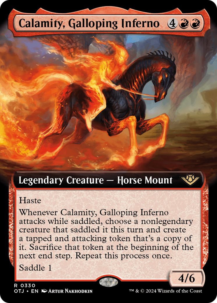 Calamity, Galloping Inferno (Extended Art) [Outlaws of Thunder Junction] | PLUS EV GAMES 