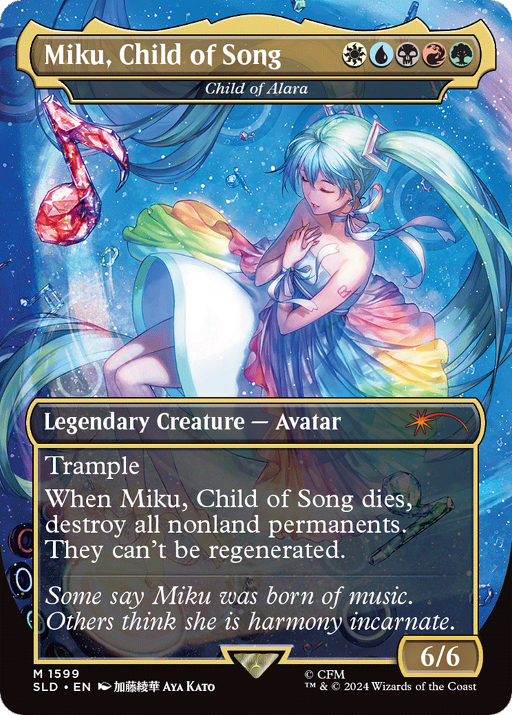 Miku, Child of Song - Child of Alara (Rainbow Foil) [Secret Lair Drop Series] | PLUS EV GAMES 