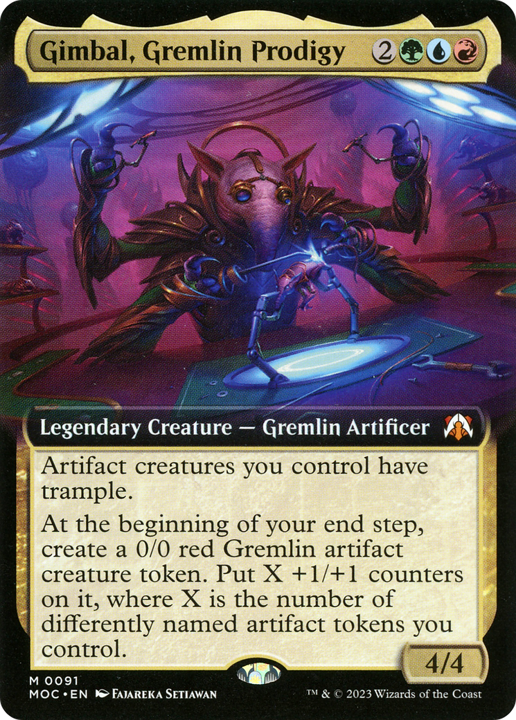 Gimbal, Gremlin Prodigy (Extended Art) [March of the Machine Commander] | PLUS EV GAMES 