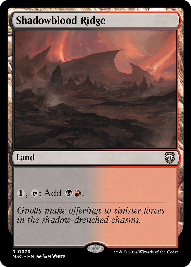 Shadowblood Ridge (Ripple Foil) [Modern Horizons 3 Commander] | PLUS EV GAMES 