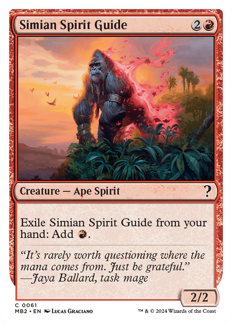 Simian Spirit Guide (White Border) [Mystery Booster 2] | PLUS EV GAMES 