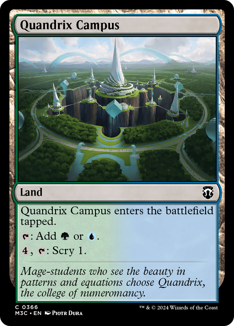 Quandrix Campus (Ripple Foil) [Modern Horizons 3 Commander] | PLUS EV GAMES 