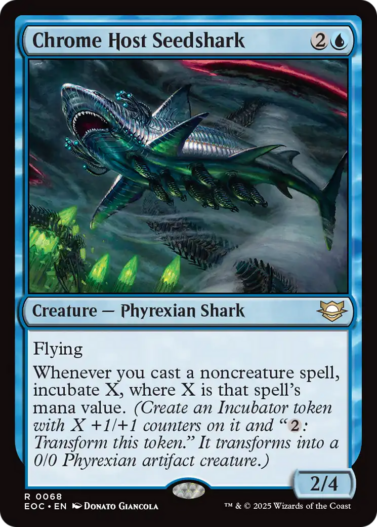 Chrome Host Seedshark [Edge of Eternities Commander] | PLUS EV GAMES 