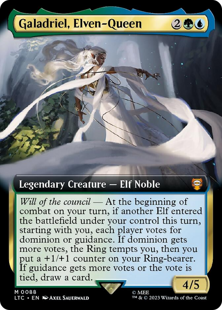 Galadriel, Elven-Queen (Extended Art) [The Lord of the Rings: Tales of Middle-Earth Commander] | PLUS EV GAMES 