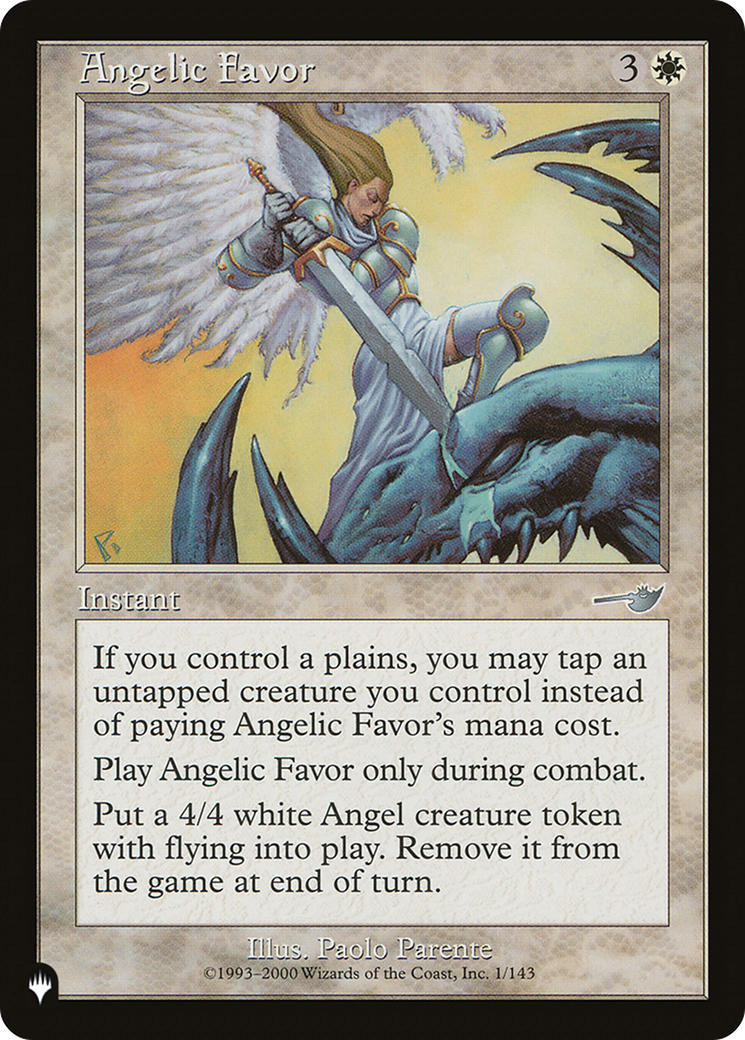 Angelic Favor [The List Reprints] | PLUS EV GAMES 