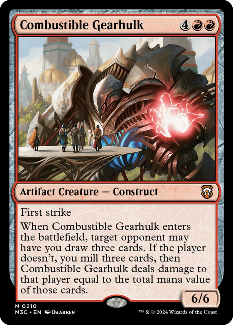 Combustible Gearhulk (Ripple Foil) [Modern Horizons 3 Commander] | PLUS EV GAMES 