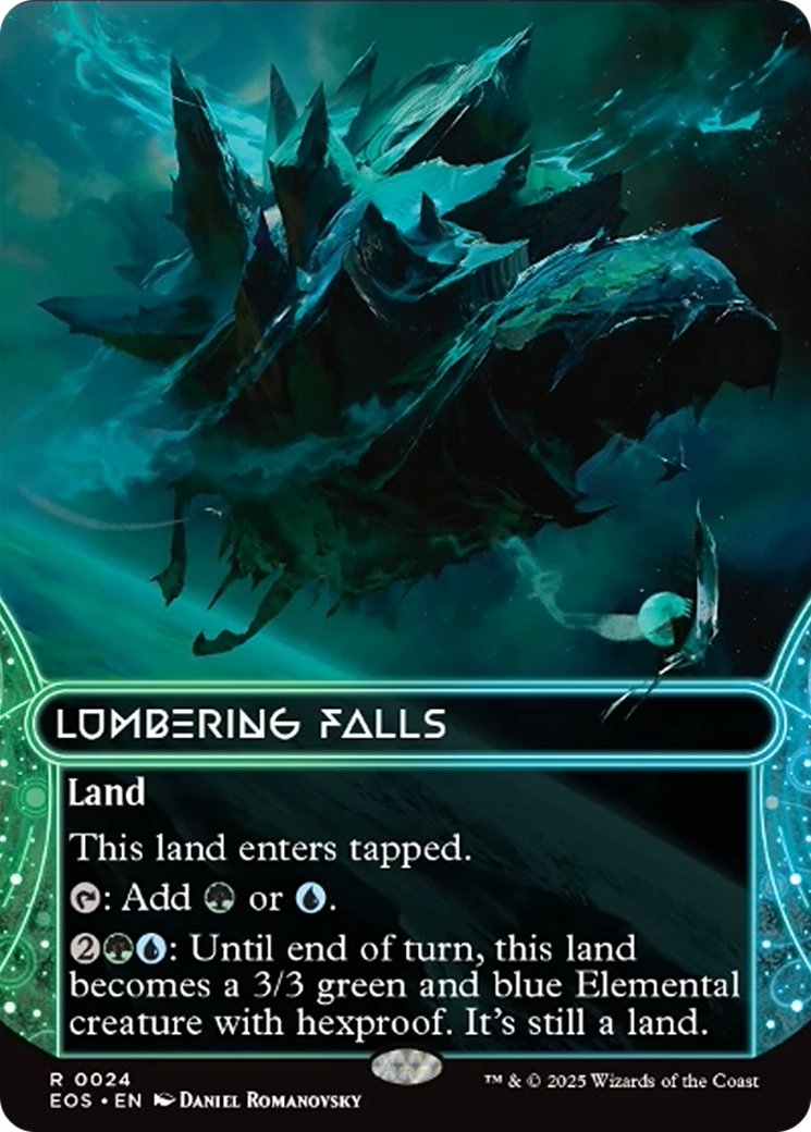 Lumbering Falls (0024) (Borderless) [Edge of Eternities: Stellar Sights] | PLUS EV GAMES 
