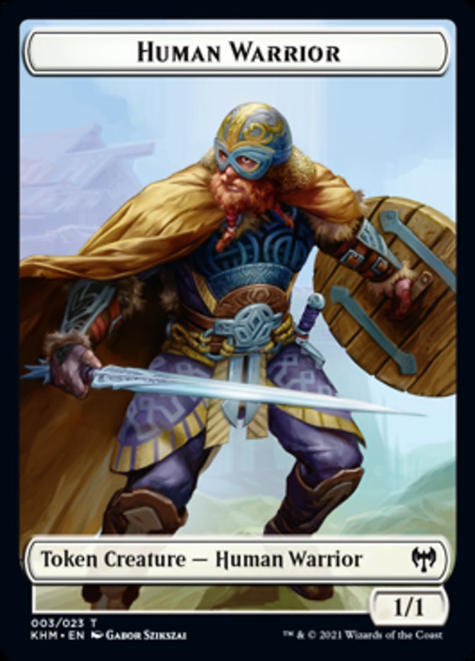 Human Warrior Token [Kaldheim Tokens] | PLUS EV GAMES 