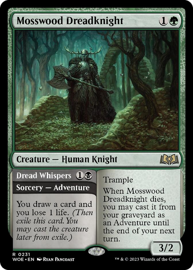 Mosswood Dreadknight // Dread Whispers [Wilds of Eldraine] | PLUS EV GAMES 