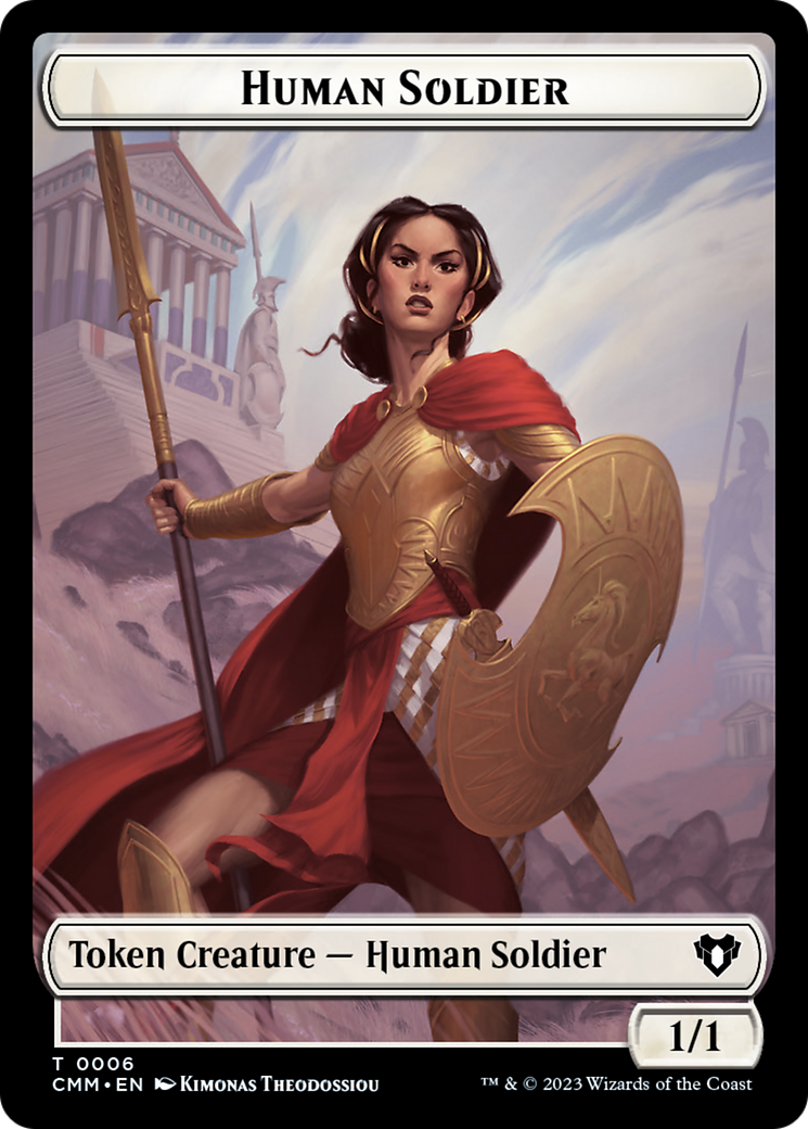 Human Soldier Token [Commander Masters Tokens] | PLUS EV GAMES 