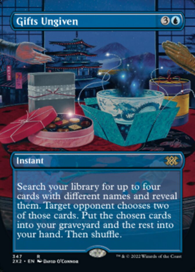 Gifts Ungiven (Borderless Alternate Art) [Double Masters 2022] | PLUS EV GAMES 