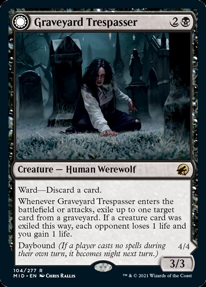 Graveyard Trespasser // Graveyard Glutton [Innistrad: Midnight Hunt] | PLUS EV GAMES 