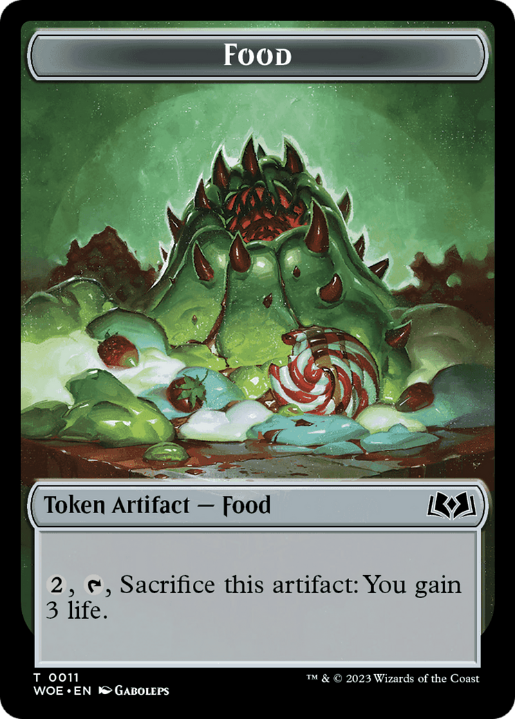 Elemental // Food (0011) Double-Sided Token [Wilds of Eldraine Tokens] | PLUS EV GAMES 