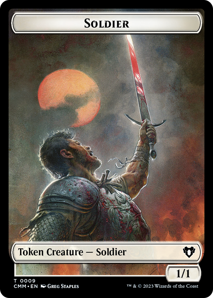 Soldier Token [Commander Masters Tokens] | PLUS EV GAMES 