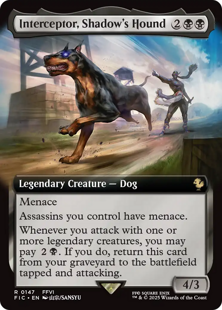 Interceptor, Shadow's Hound (Extended Art) [FINAL FANTASY Commander] | PLUS EV GAMES 